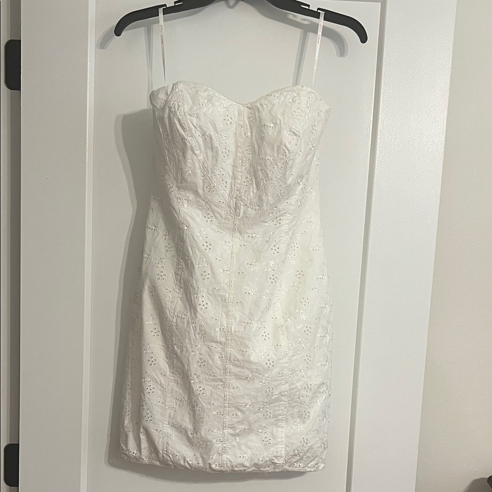 Betsey Johnson Strapless White Dress